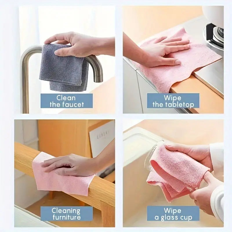 Microfiber Cleaning Cloth Roll (20 Pcs)