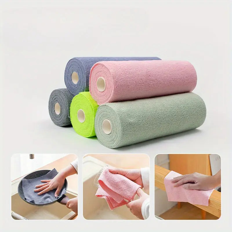 Microfiber Cleaning Cloth Roll (20 Pcs)