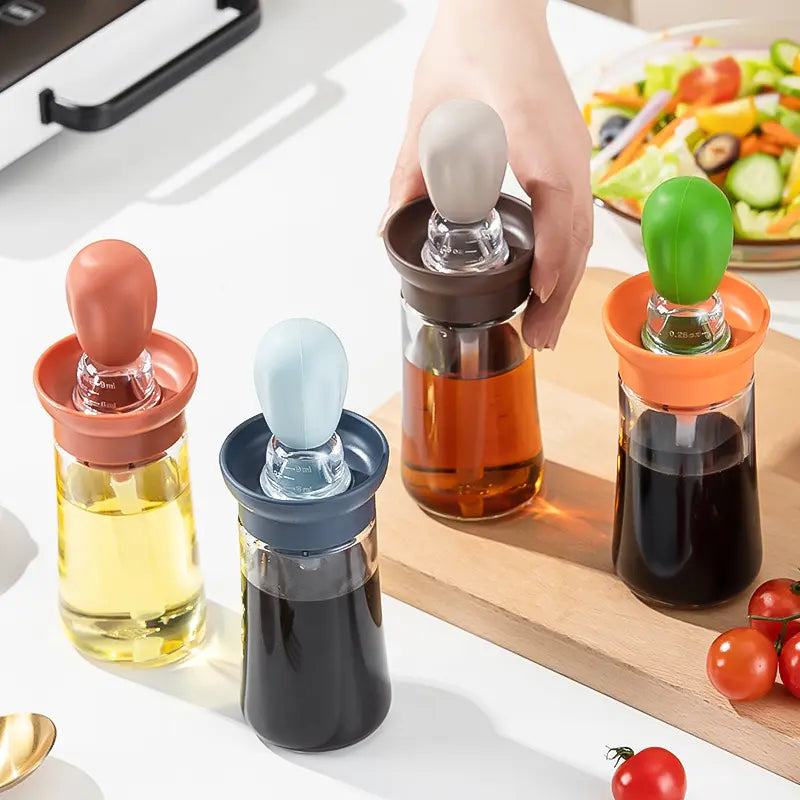 2 in 1 Glass Olive Oil Dispenser Bottle with Silicone Brush - packaging