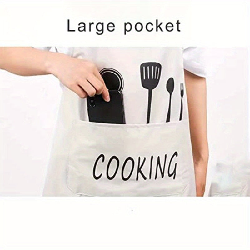 Lovely Cooking Waterproof Apron With Pocket - complete set