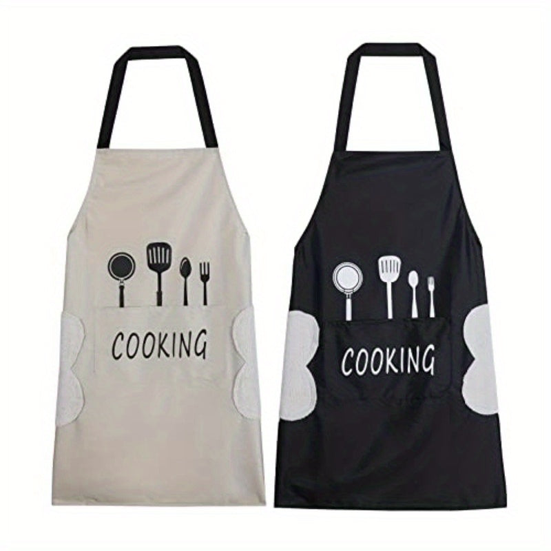 Lovely Cooking Waterproof Apron With Pocket - color options