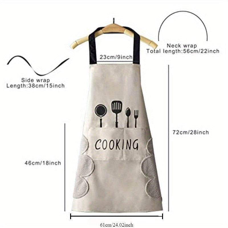 Lovely Cooking Waterproof Apron With Pocket - product dimensions