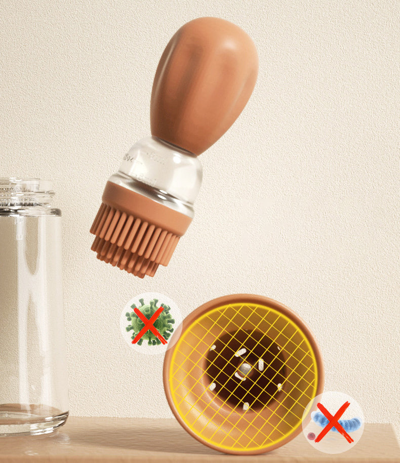 2 in 1 Glass Olive Oil Dispenser Bottle with Silicone Brush - product dimensions