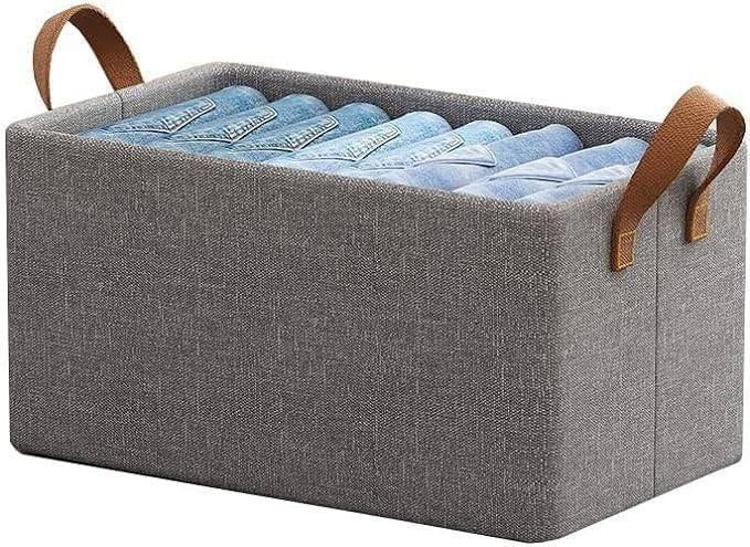 26L Foldable Cloth Storage Box with Lid & Steel Frame – Wardrobe Organizer Basket