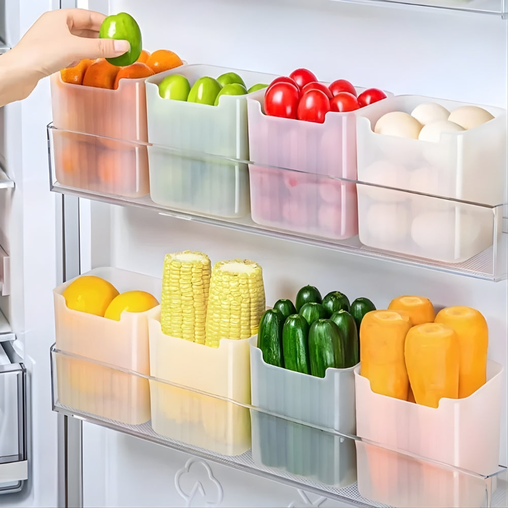 Refrigerator Organizer Bins for Fridge Shelves & Door - front view