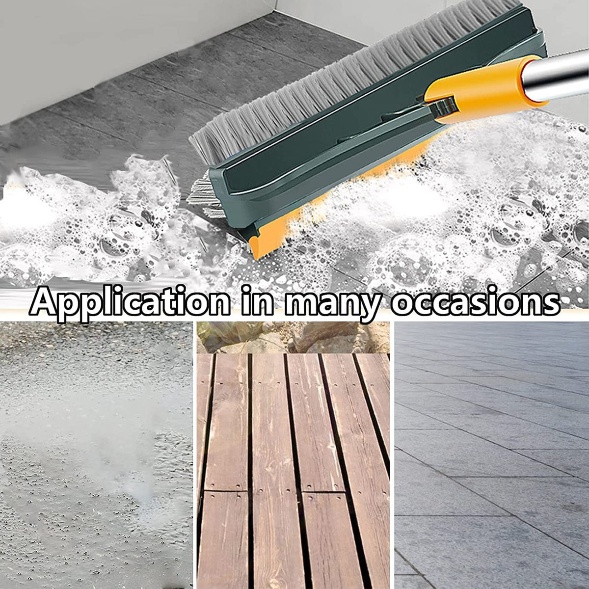 3-in-1 Bathroom Cleaning Brush with Wiper