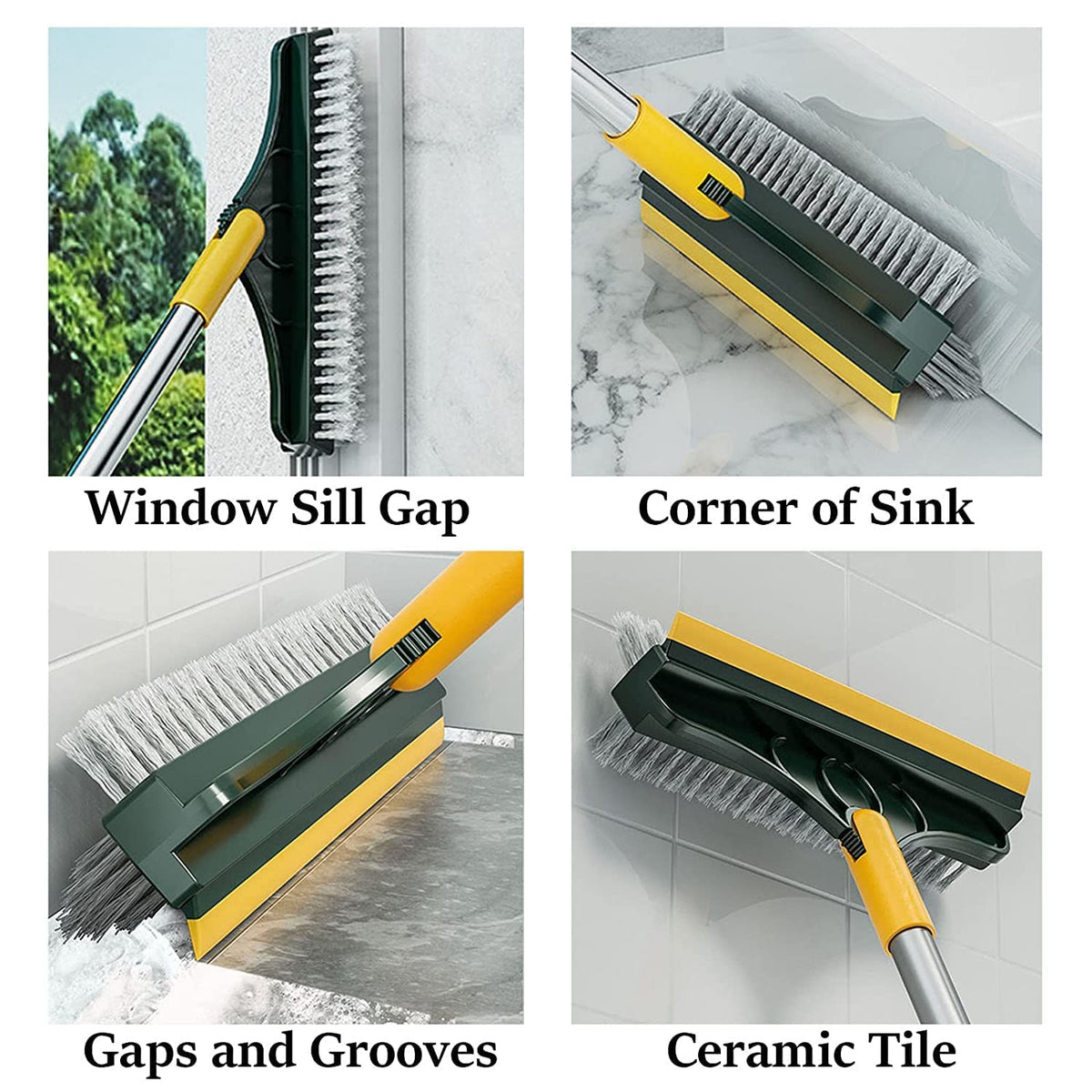 3-in-1 Bathroom Cleaning Brush with Wiper