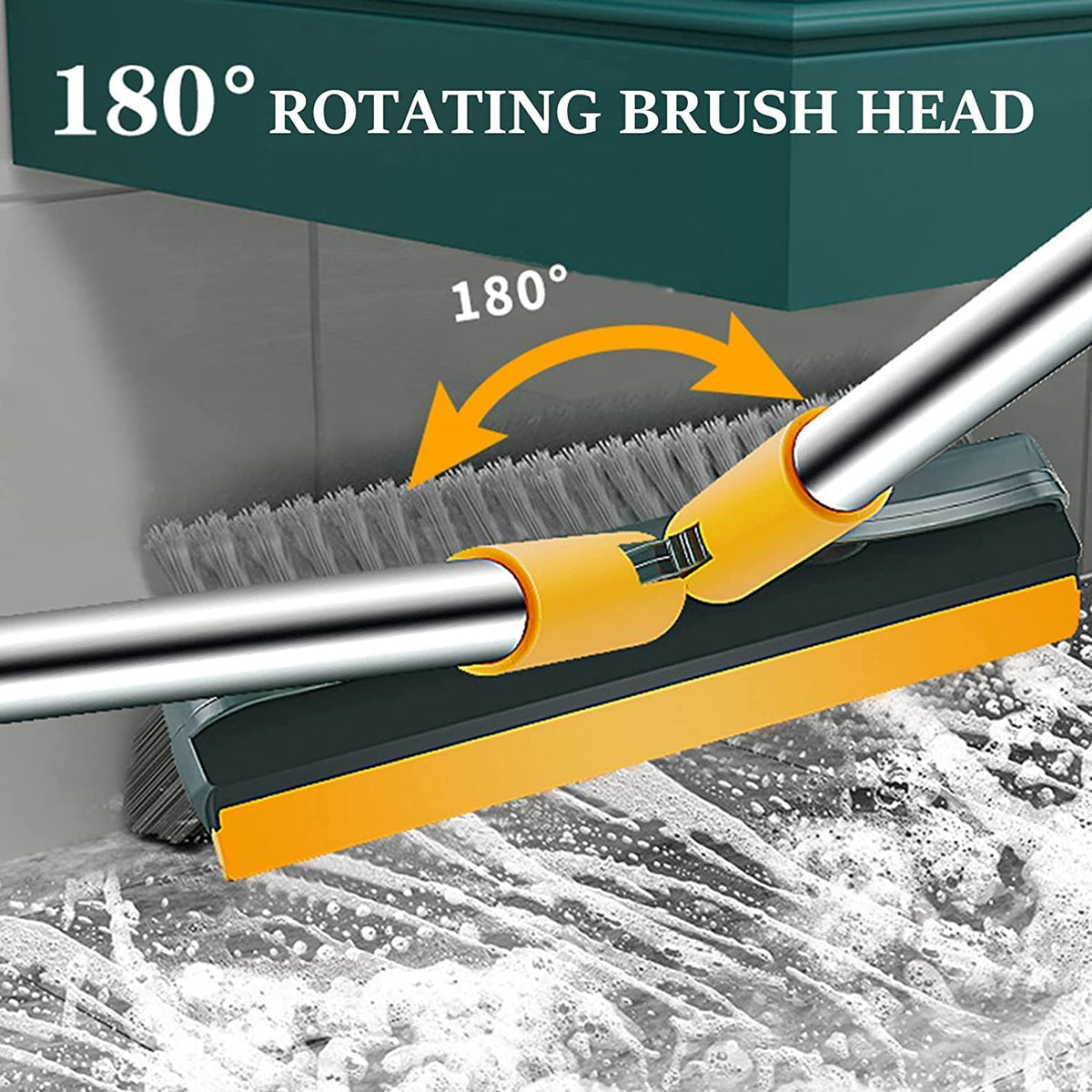 3-in-1 Bathroom Cleaning Brush with Wiper