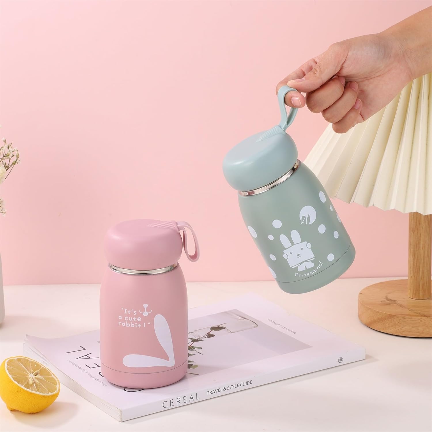 350ml Glass Insulated Water Bottle for Kids & Adults – Leakproof Travel Mug