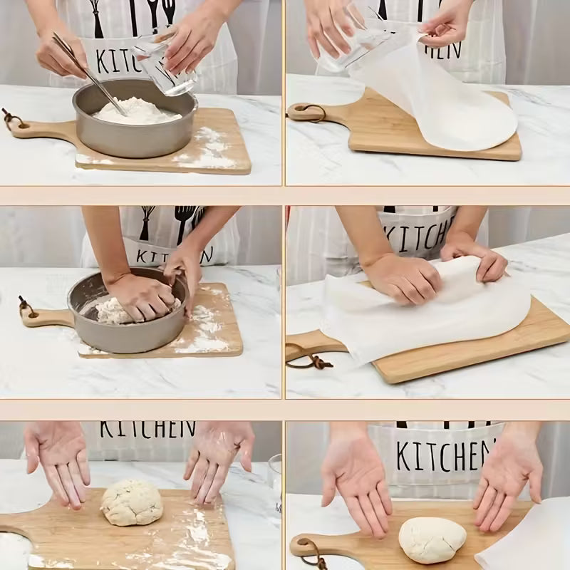 Reusable Silicone Dough Kneading Bag for Baking - in use