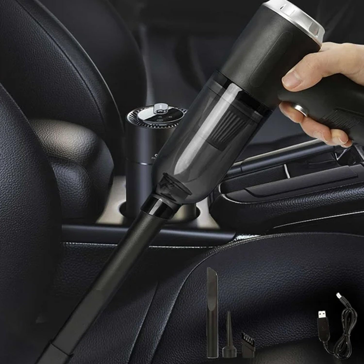 3 in 1 Portable Car Vacuum Cleaner – Wireless Handheld Vacuum with Blower & HEPA Filter