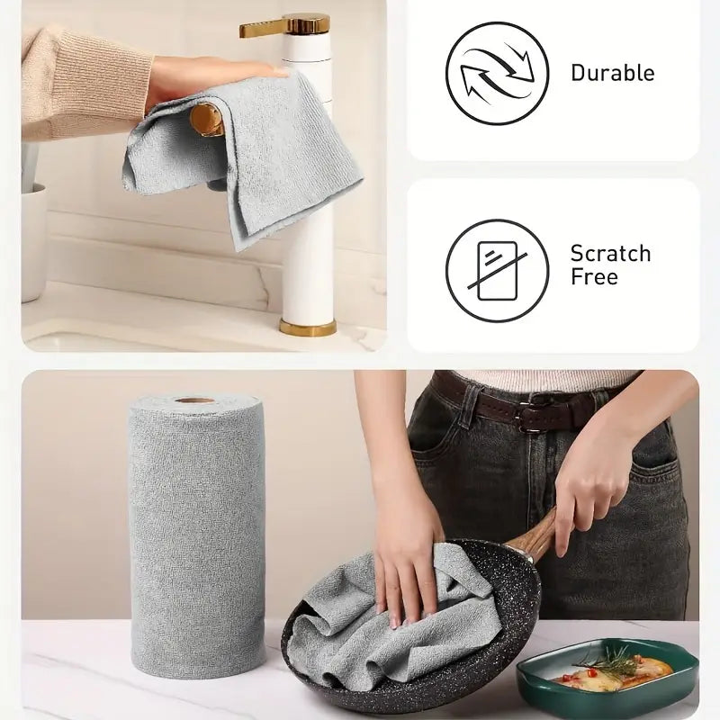 Microfiber Cleaning Cloth Roll (20 Pcs)