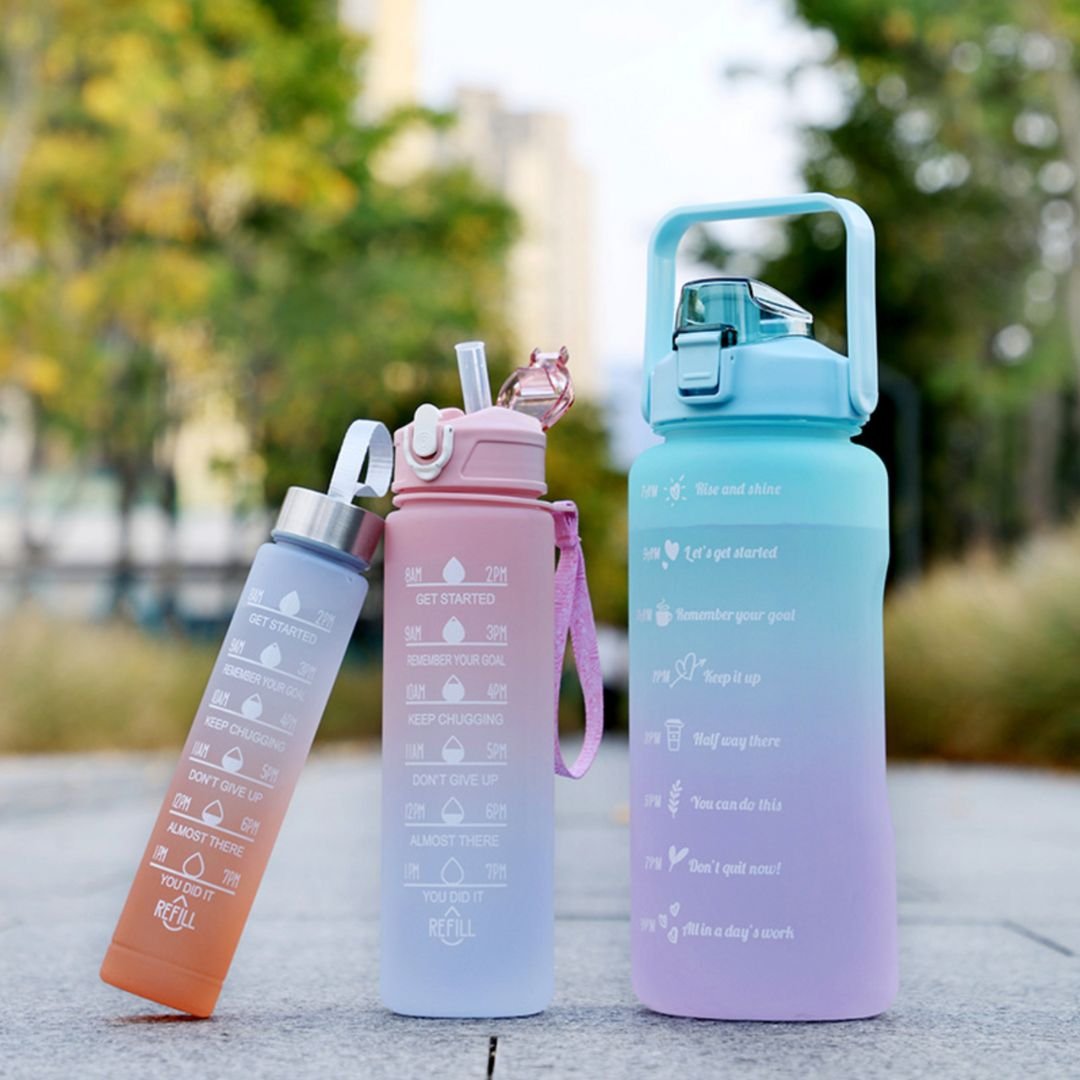 Motivational Water Bottle With Time Marker