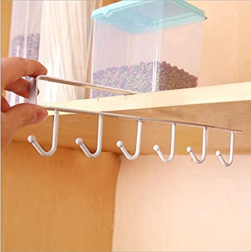 Under Shelf Hanging Hooks Organizer Rack - complete set