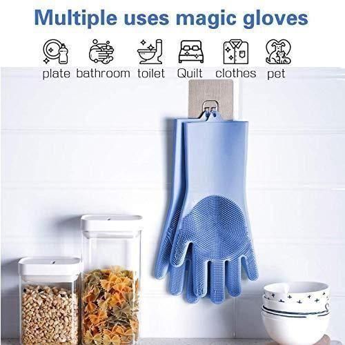 Magic Silicone Scrubbing Gloves for Dishwashing & Cleaning - color options