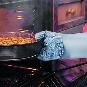 Magic Silicone Scrubbing Gloves for Dishwashing & Cleaning - complete set