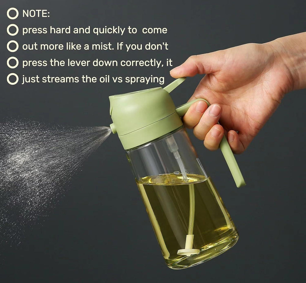 Portable Sprayer Oil Dispenser (500ml) - in use