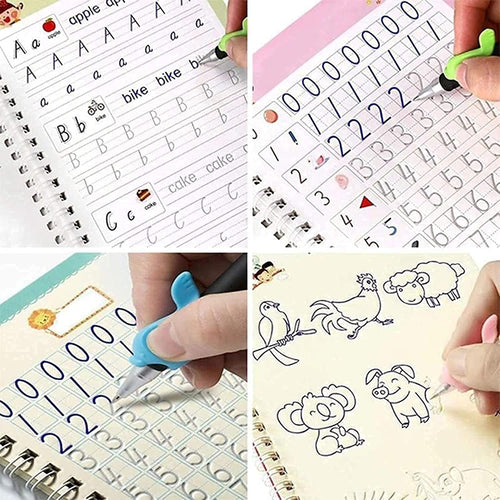 Magic Practice Copybook (4 books + 10 refill + 1 pen + 1 grip)