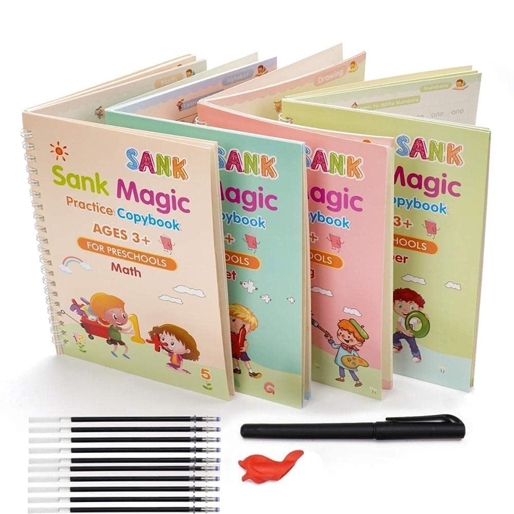Magic Practice Copybook (4 books + 10 refill + 1 pen + 1 grip)