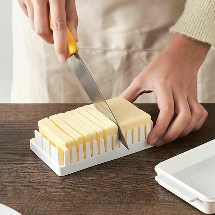 Multipurpose Butter Storage & Slicer Box with Built-in Cutter