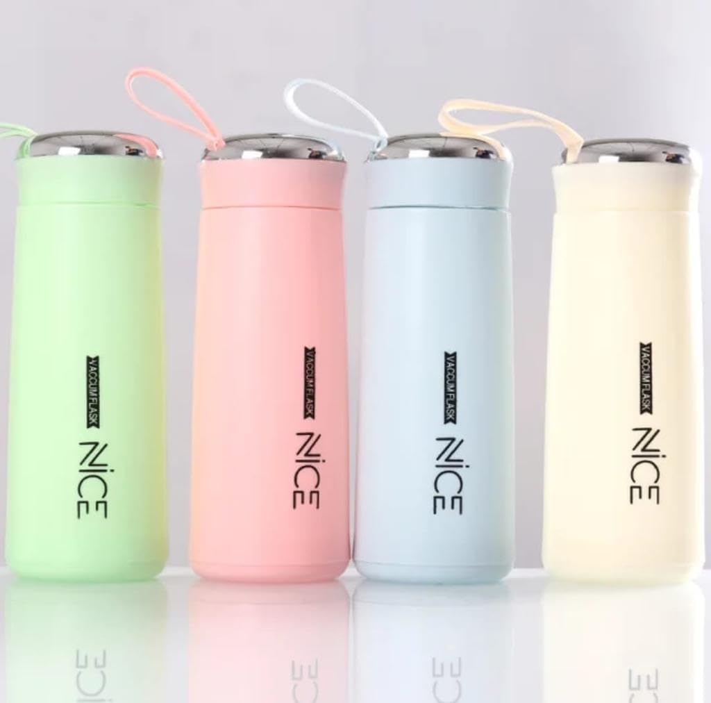 Nice Print Glass Water Bottle 400ml (Multicolor) - close up view