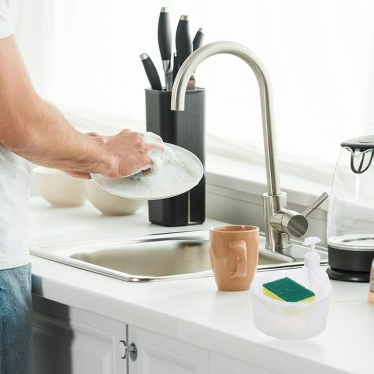 Double Layer 2 in 1 Liquid soap Dispenser - front view