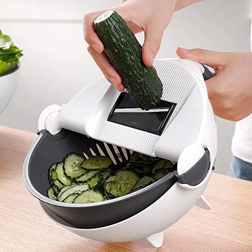 9 in 1 Vegetable Cutter with Drain Basket - product dimensions