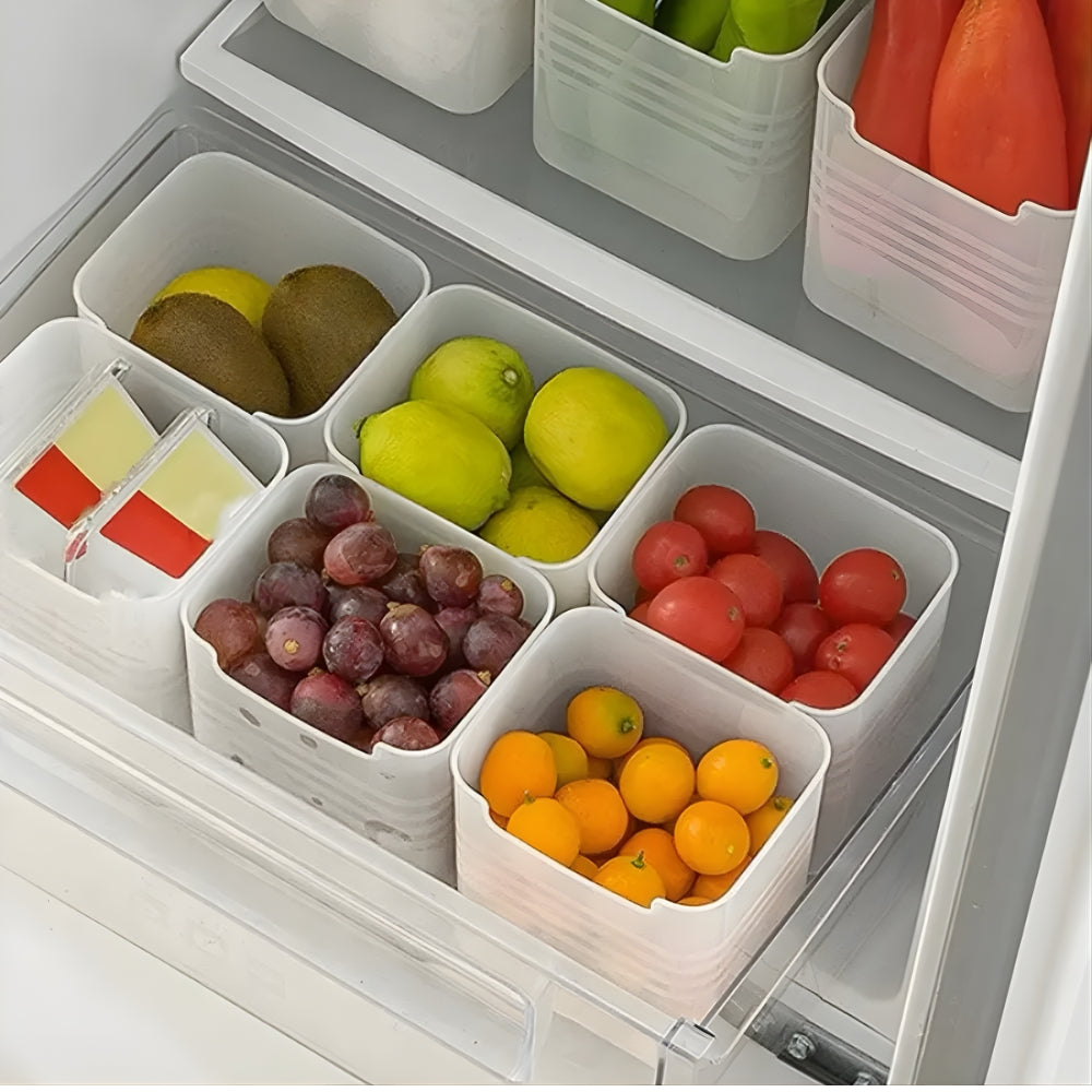Refrigerator Organizer Bins for Fridge Shelves & Door - in use