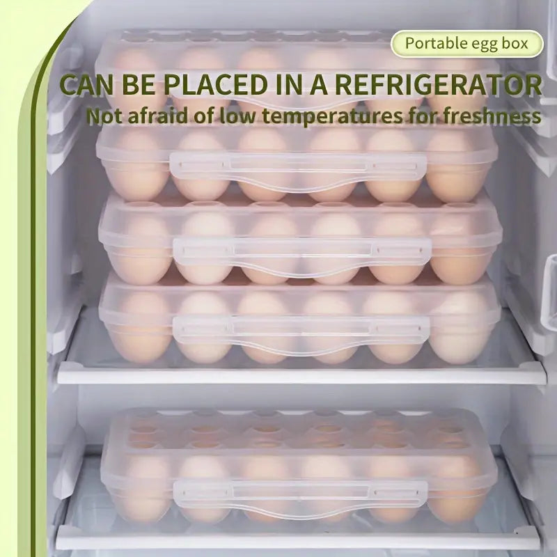 12 Grid Stackable Egg Storage Box with Lid | Refrigerator Safe - product details