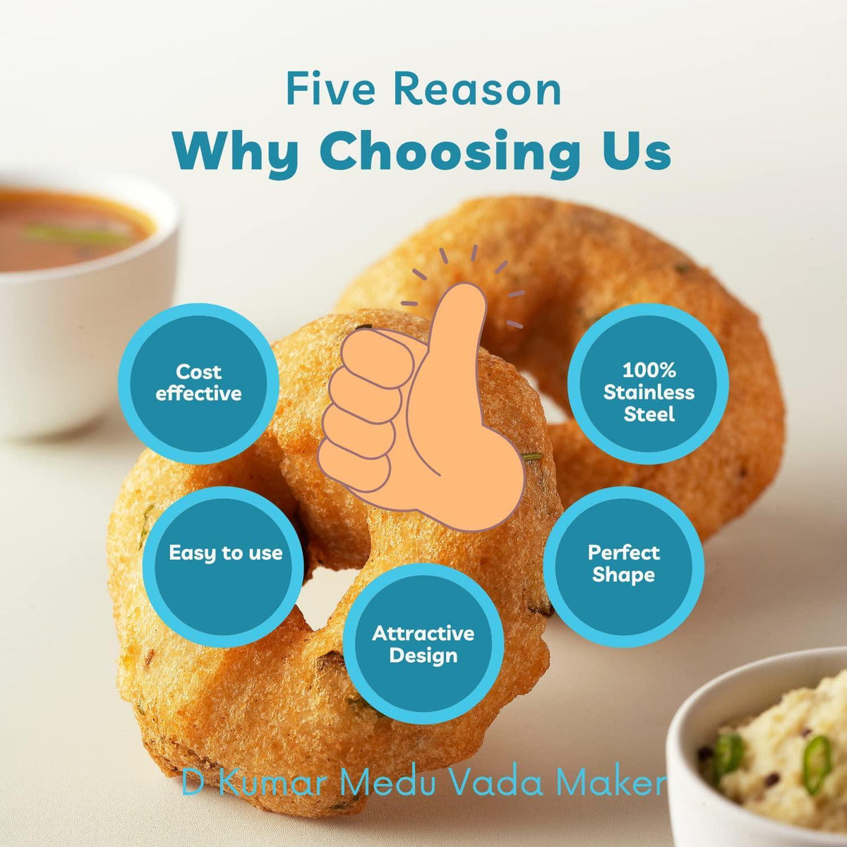 Stainless Steel Medu Vada Maker With Stand - product dimensions