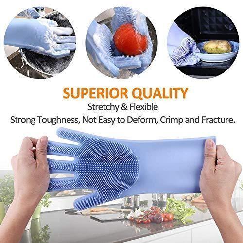 Magic Silicone Scrubbing Gloves for Dishwashing & Cleaning - front view