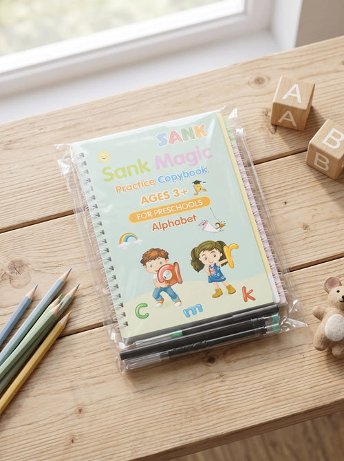 Magic Practice Copybook (4 books + 10 refill + 1 pen + 1 grip)