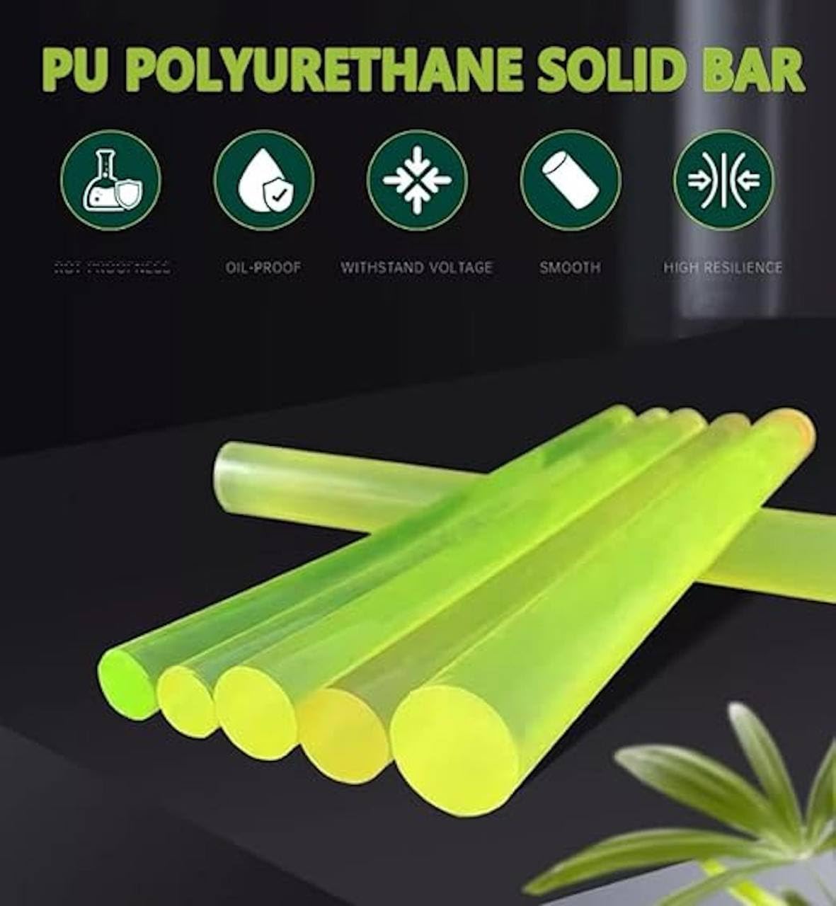 PU Rubber Self-Defense Rod Durable & Flexible Training Tool for Martial Arts Walking Stick