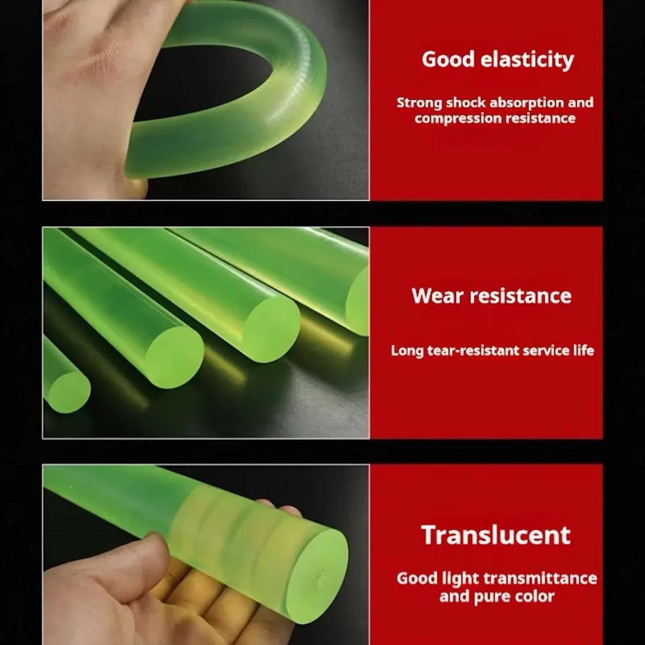 PU Rubber Self-Defense Rod Durable & Flexible Training Tool for Martial Arts Walking Stick