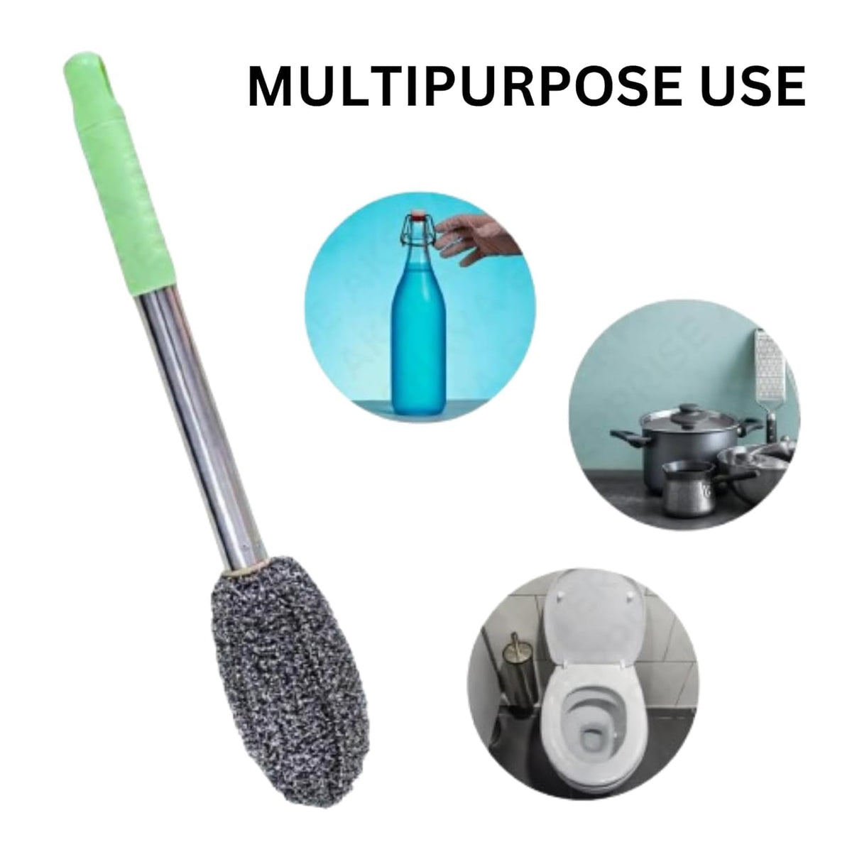 Long Handle Scrubber Brush for Kitchen Cleaning - in use
