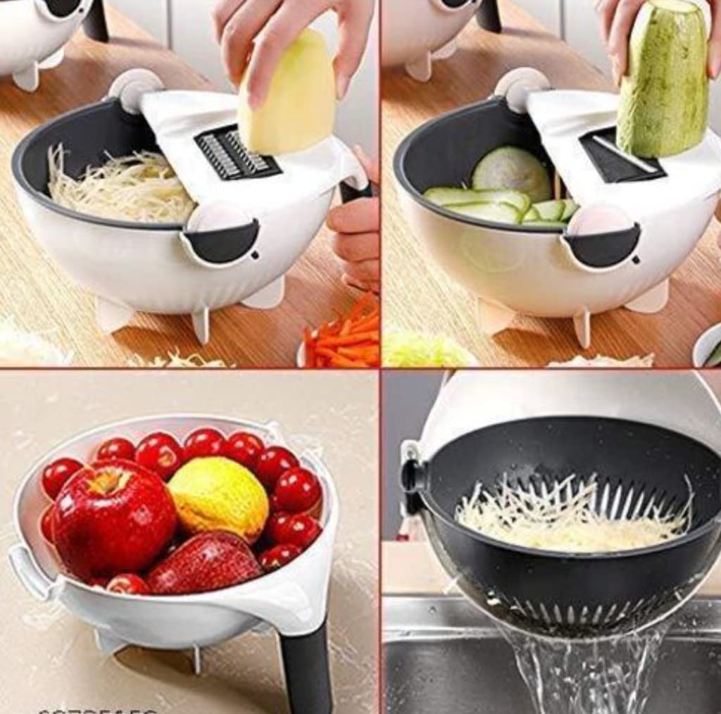 9 in 1 Vegetable Cutter with Drain Basket - product details