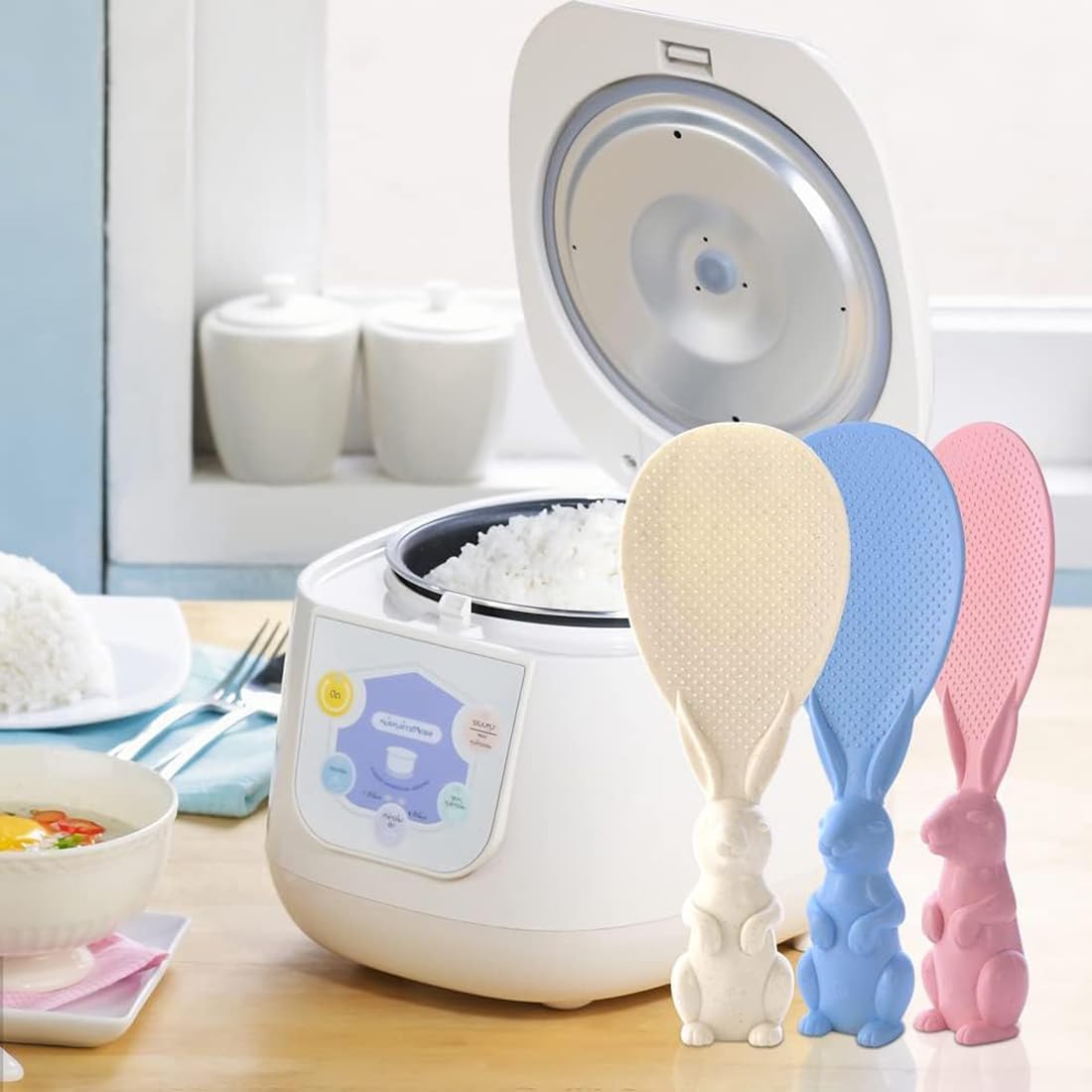 Cute Bunny Stand-Up Rice Paddle (Random Color)(2 Pcs) - product details