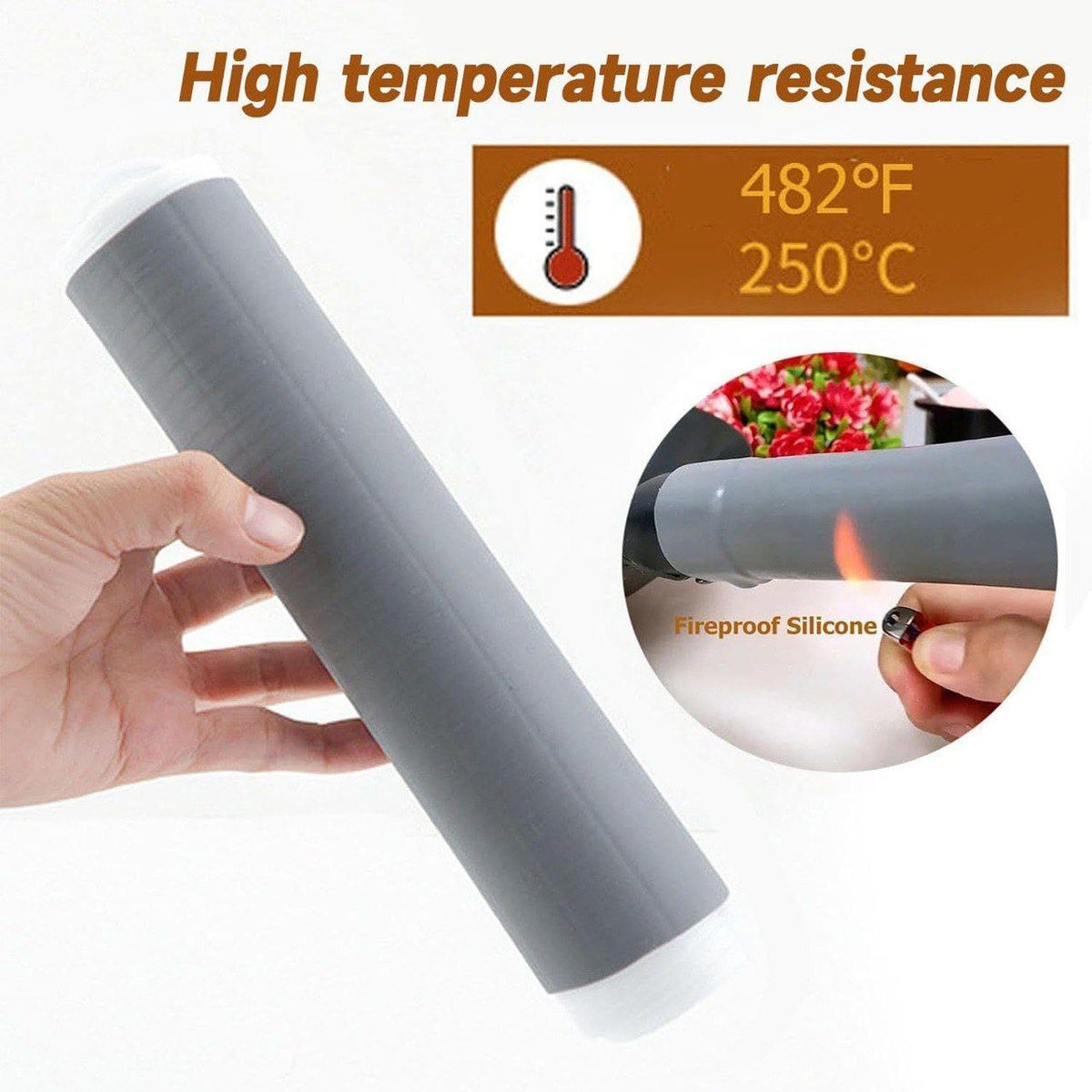 Heat Resistant Silicone Pan Handle Cover - close up view
