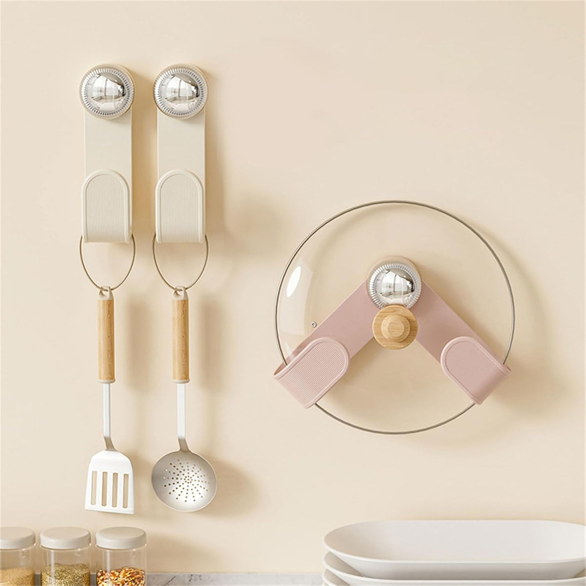 Multi-Purpose Suction Hook & Pot Lid Holder