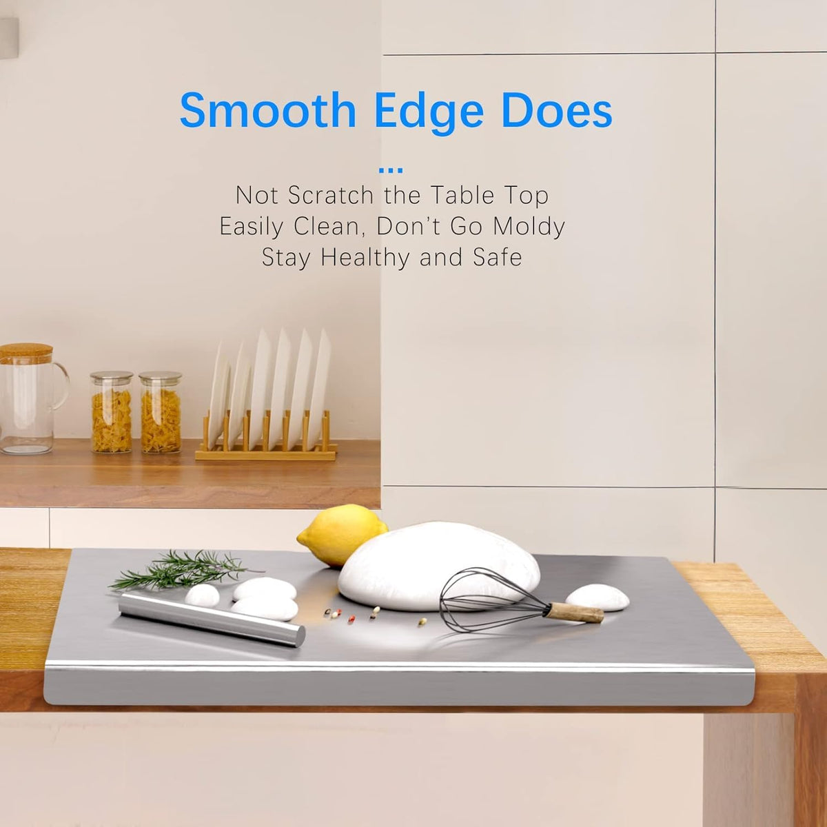 Stainless Steel Counter Top Chopping Board - in use