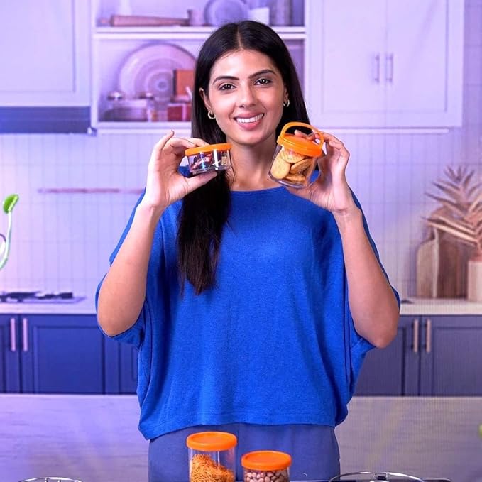 Stackable Airtight Storage Jars - in use