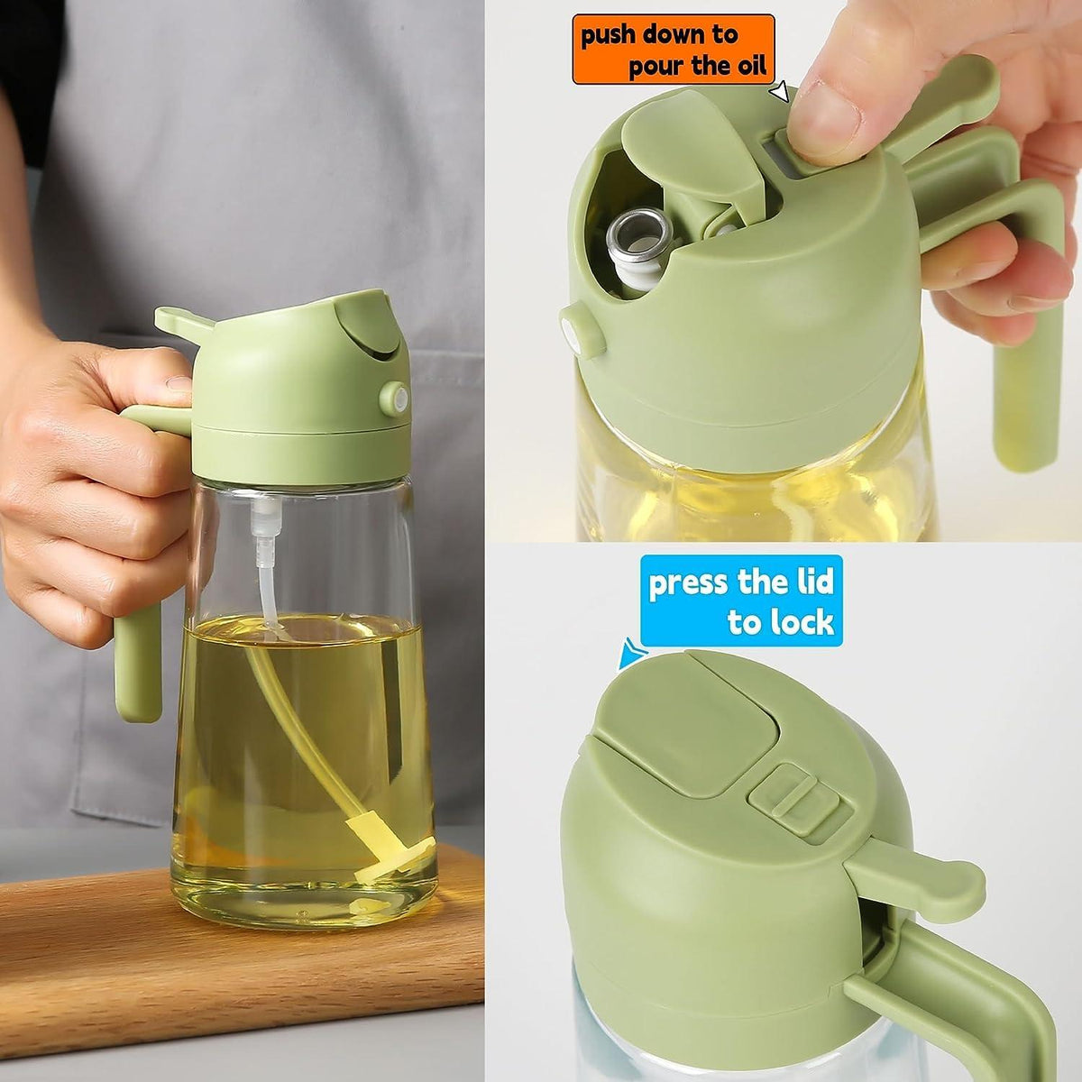 Portable Sprayer Oil Dispenser (500ml) - close up view