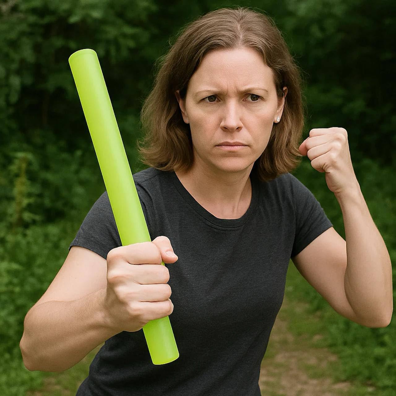PU Rubber Self-Defense Rod Durable & Flexible Training Tool for Martial Arts Walking Stick