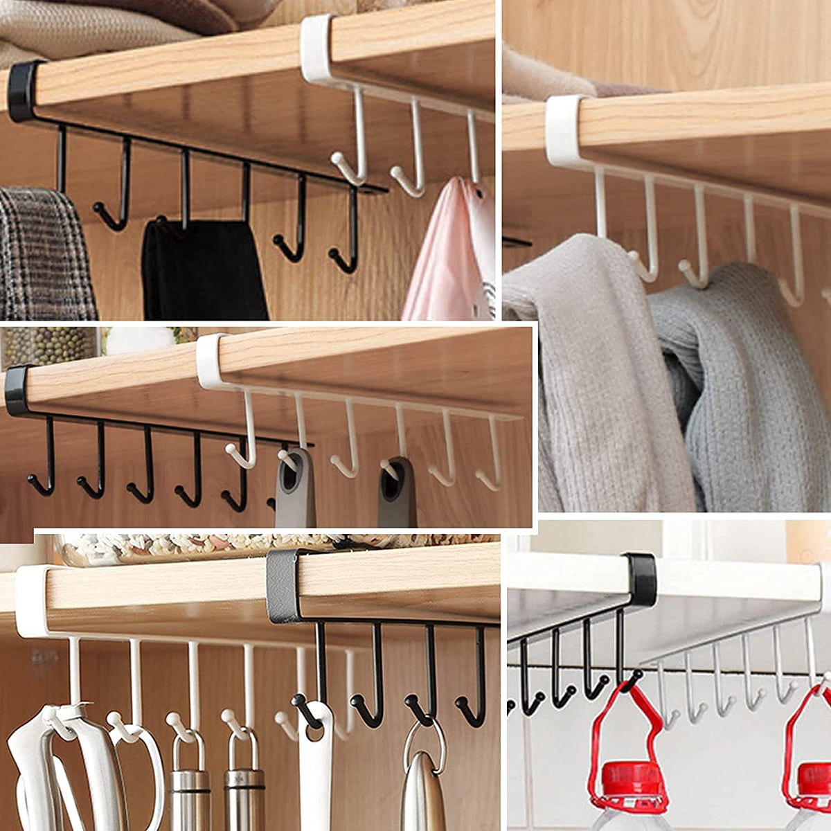 Under Shelf Hanging Hooks Organizer Rack - product details
