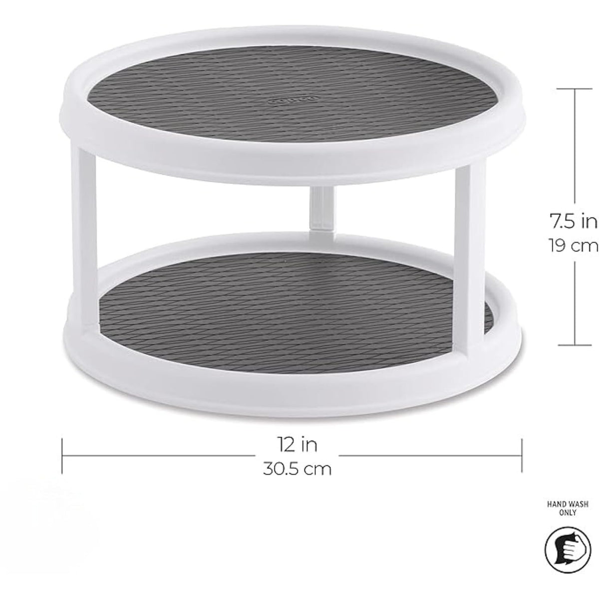 Double Layer 360° Rotating Spice Rack Organizer - close up view