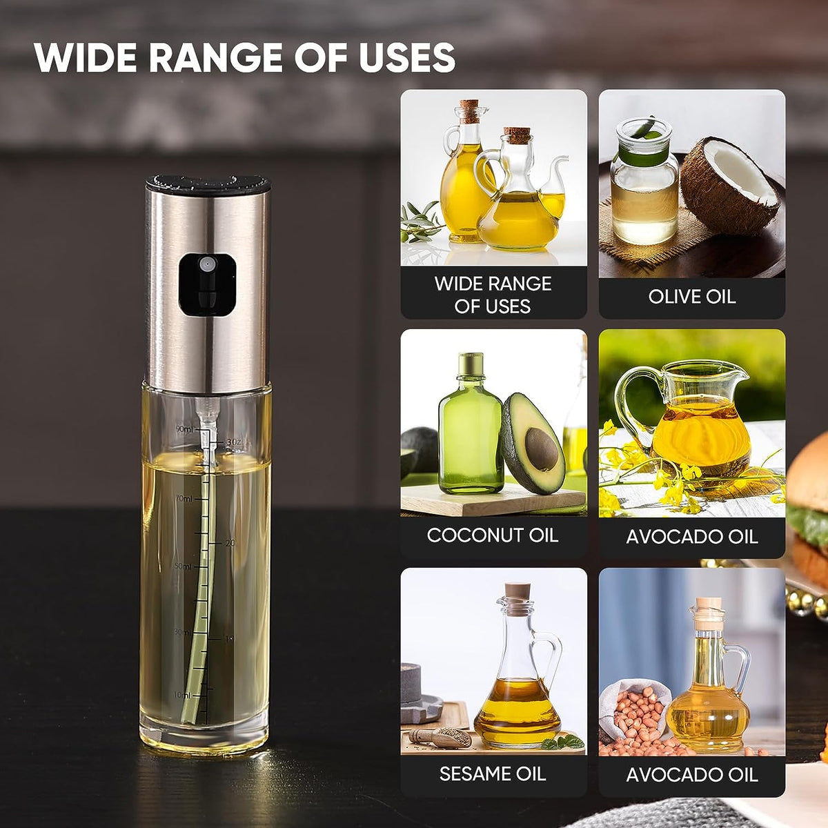 Oil Sprayer Mister for Cooking - close up view