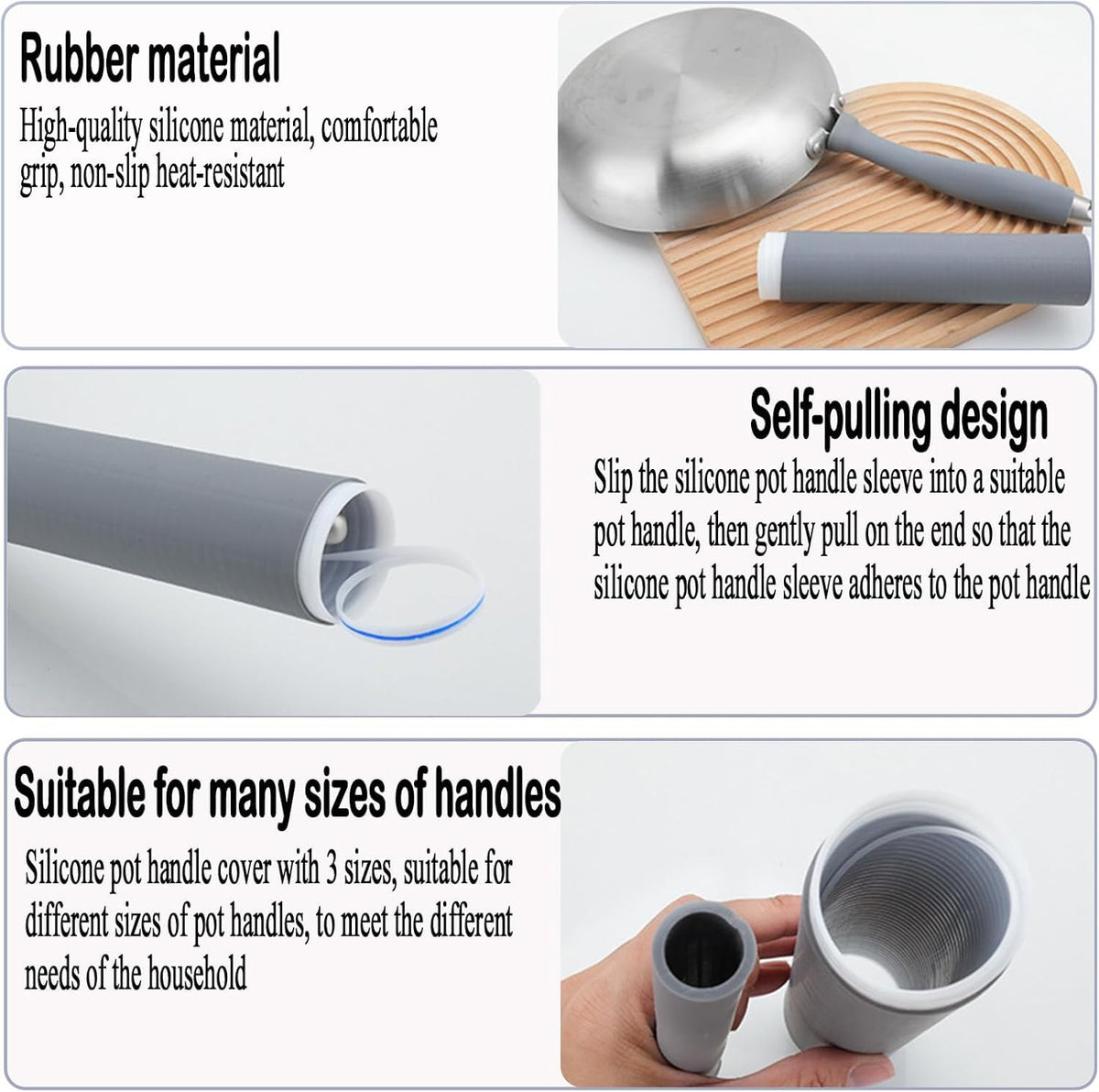 Heat Resistant Silicone Pan Handle Cover - color options