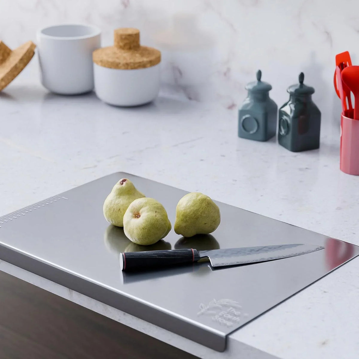 Stainless Steel Counter Top Chopping Board - complete set
