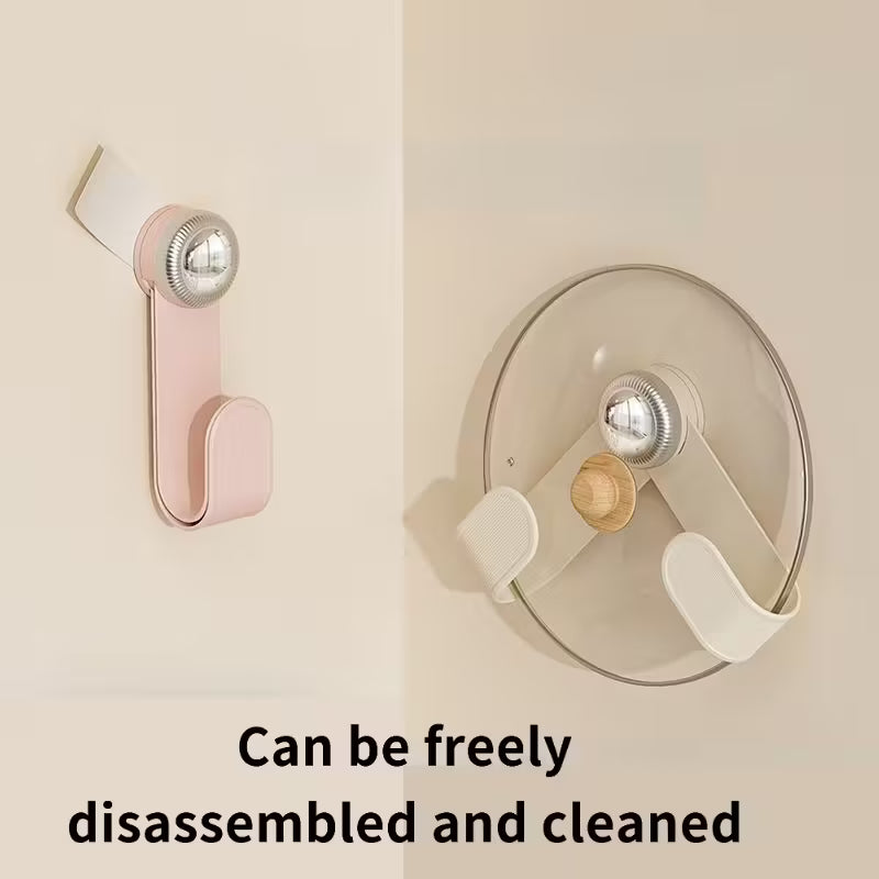 Multi-Purpose Suction Hook & Pot Lid Holder - close up view