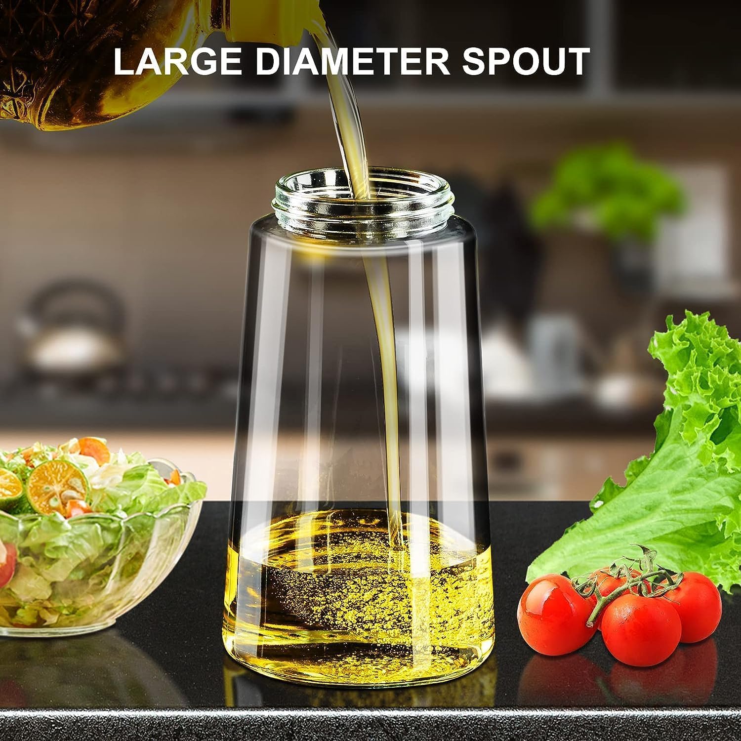 2-in-1 Olive Oil Sprayer & Dispenser Bottle (500ml) – Glass Oil Spray Bottle for Cooking, Air Fryer, BBQ & Salad